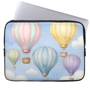 Pastel Hot Air Balloons Sky Laptop Sleeve
