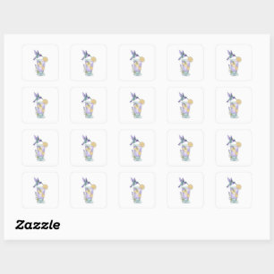 Pastel Hummingbird & Lavender Lemonade Sticker