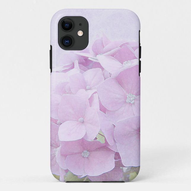 Pastel Hydrangea Flowers Case-Mate iPhone Case (Back)