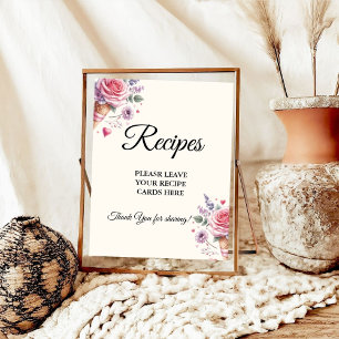 Pastel Ice Cream Leave your Recipes Bridal shower Poster