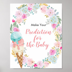 Pastel Ice cream Predictions for baby Poster