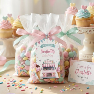 Pastel Ice Cream Truck Birthday Gift Tags