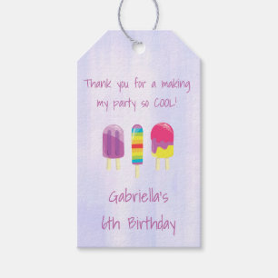 Pastel Ice Pop Thanks For A Cool Time Favour Tag