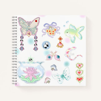Pastel Illustration Set Notebook