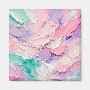 Pastel Impasto Brushstroke Abstract Magnet