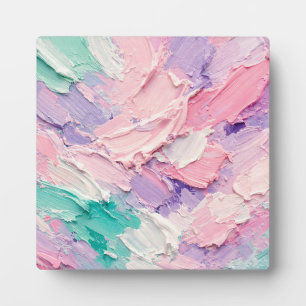 Pastel Impasto Brushstroke Abstract Plaque