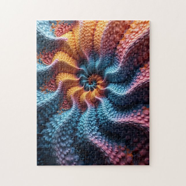Pastel infinity spiral motion graphic jigsaw puzzle (Vertical)