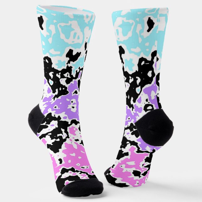 Pastel Inkblot 2 Phone Ring Stand Socks (Angled)