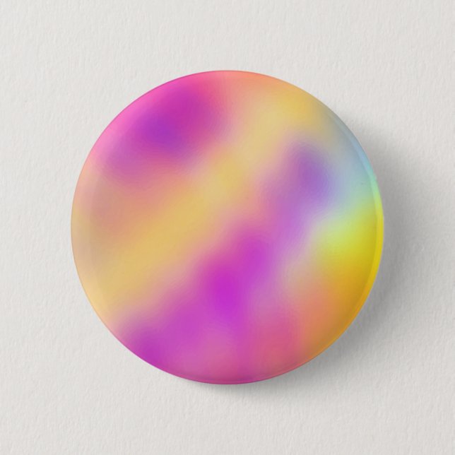 Pastel Iridescent Colourful Gradient Design 6 Cm Round Badge (Front)