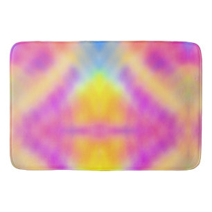 Pastel Iridescent Colourful Gradient Design Bath Mat
