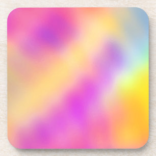 Pastel Iridescent Colourful Gradient Design Coaster