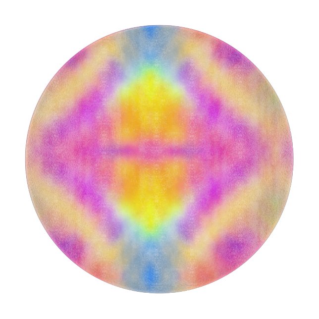 Pastel Iridescent Colourful Gradient Design Cutting Board (Front)