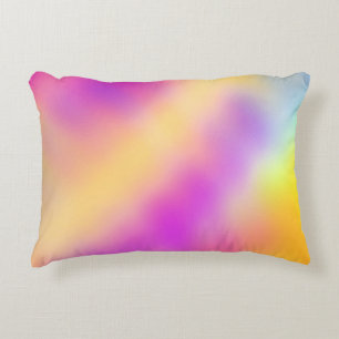 Pastel Iridescent Colourful Gradient Design Decorative Cushion