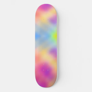 Pastel Iridescent Colourful Gradient Design Skateboard