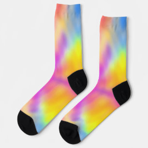 Pastel Iridescent Colourful Gradient Design Socks