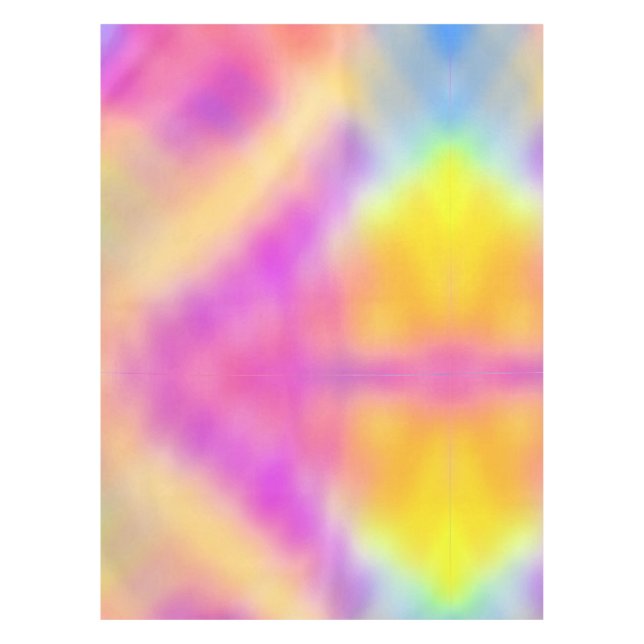 Pastel Iridescent Colourful Gradient Design Tablecloth (Front)
