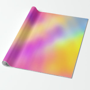 Pastel Iridescent Colourful Gradient Design Wrapping Paper