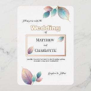 Pastel Iridescent Leaves Wedding Dreamy Pastels