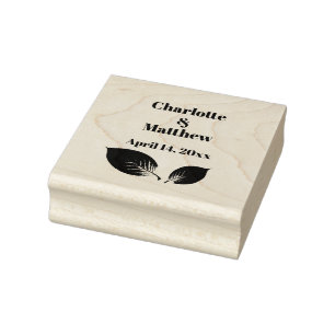Pastel Iridescent Leaves Wedding Dreamy Pastels Rubber Stamp