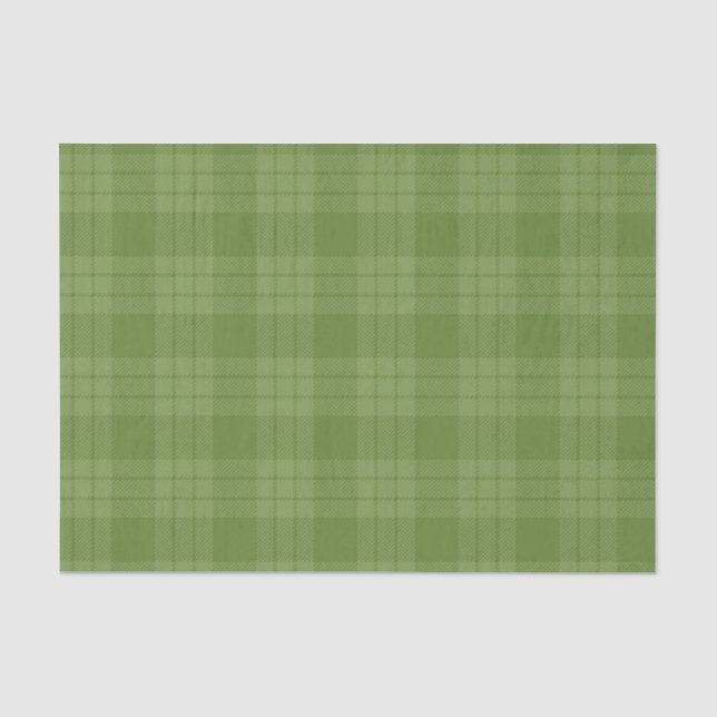 PASTEL IRISH GREEN PLAID PATTERNS TISSUE PAPER (Front)
