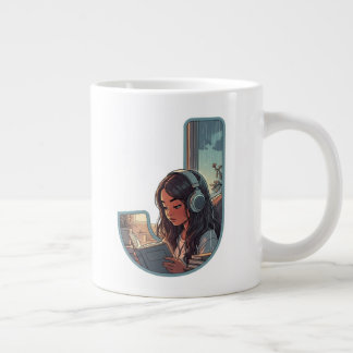 Pastel J with Lo-Fi Girl Large Coffee Mug