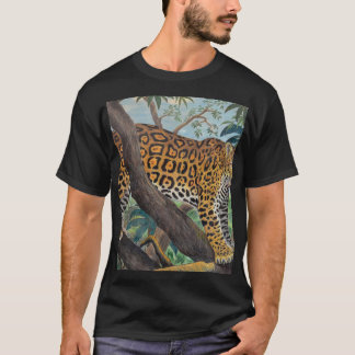 Pastel jaguar: jungle drawing. T-Shirt
