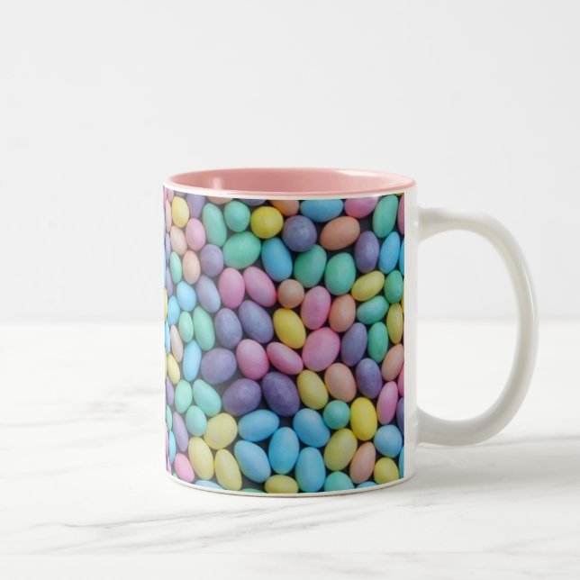 Pastel Jelly Beans Two-Tone Coffee Mug (Right)