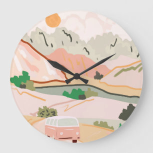 Pastel Journey Large Clock