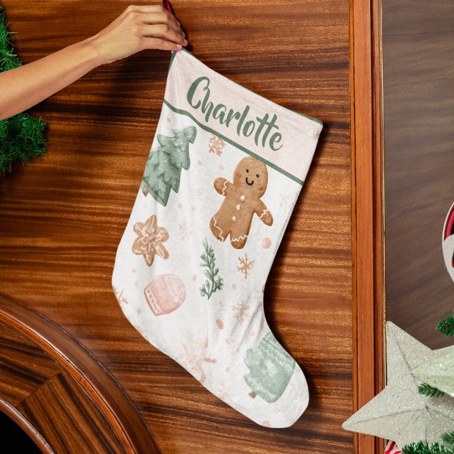 Pastel Joyful Holiday Pattern | Christmas Stocking (Creator Uploaded)