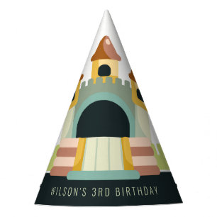 Pastel Jumping Castle Jump & Play Kids Birthday Party Hat