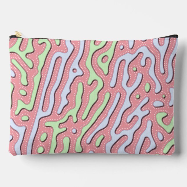 Pastel Kawaii Abstract Colourful Splatter Design Accessory Pouch (Front)