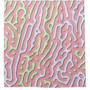 Pastel Kawaii Abstract Colourful Splatter Design Shower Curtain