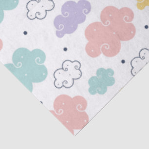 Pastel Kawaii Cloud Pattern Tissue Paper