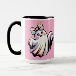 Pastel Kawaii Halloween Ghost Mug