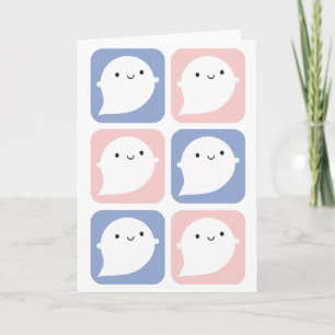 Pastel Kawaii Little Ghosts Card