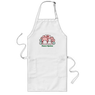 Pastel Kawaii Pets Illustration Cute Animals Long Apron