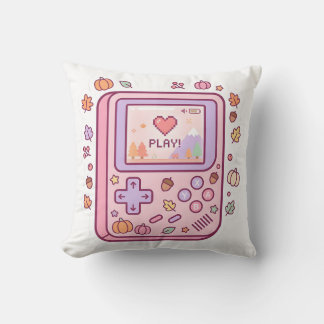 Pastel Kawaii Retro Handheld Console Pillow