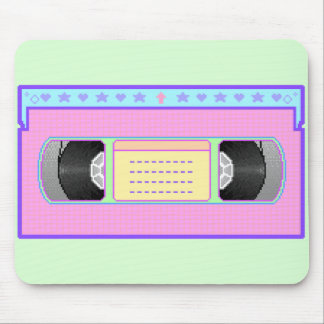 Pastel kawaii VHS vaporwave pixel art Mouse Pad