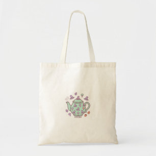 Pastel Kawaii Witch's Brew Mint Teapot Tote Bag