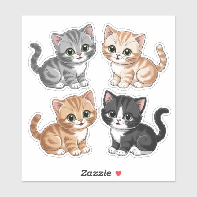 Pastel Kittens & Heartwarming Playtime (Sheet)