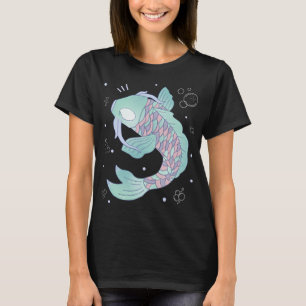 Pastel Koi Fish â€” Whimsical Folk Art Illustratio T-Shirt