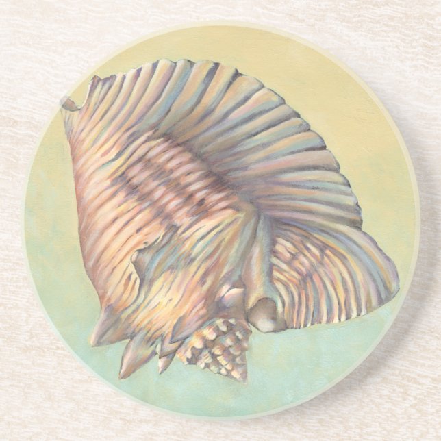 Pastel Large Conch Shell Coaster (Front)