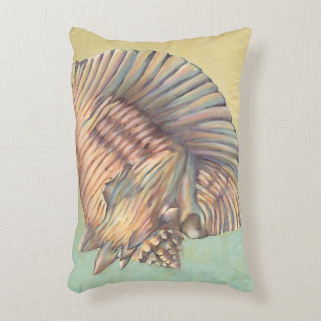 Pastel Large Conch Shell Decorative Cushion (Front(Vertical))