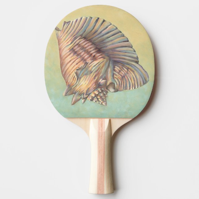 Pastel Large Conch Shell Ping Pong Paddle (Front)