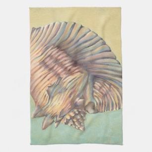 Pastel Large Conch Shell Tea Towel