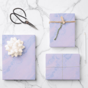 Pastel Lavender Abstract Liquid Ink Pattern Wrapping Paper Sheet