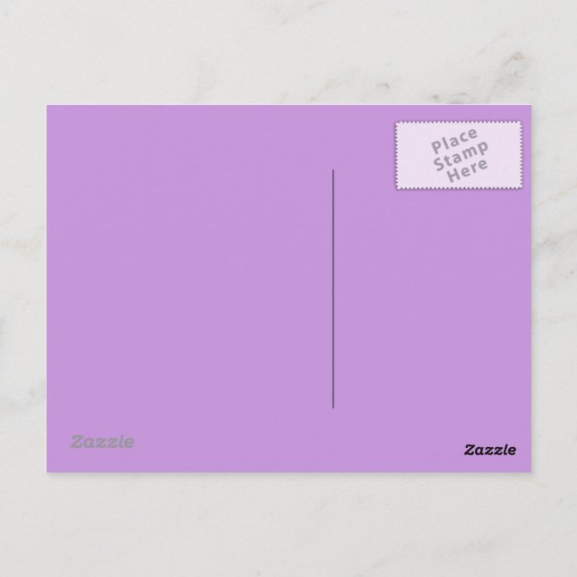 Pastel Lavender Background on Postcard (Back)