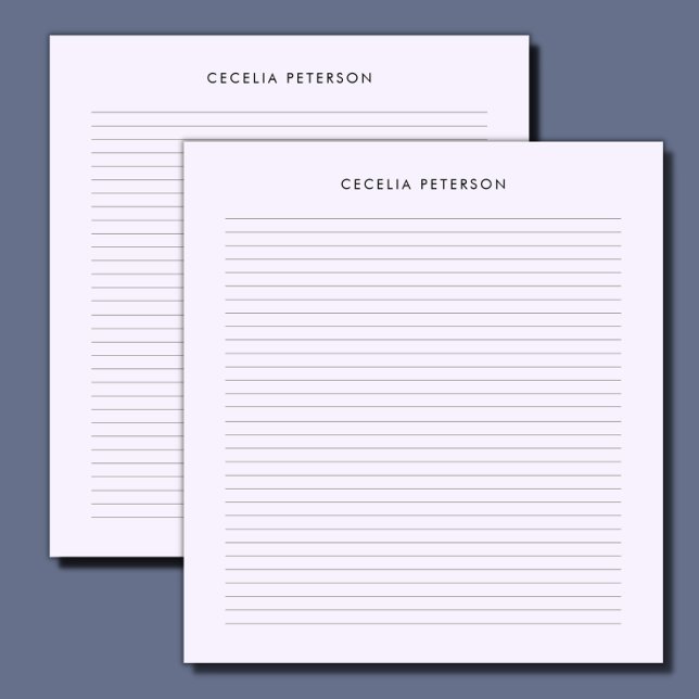 Pastel Lavender Classic Small Lines Notepad (Creator Uploaded)