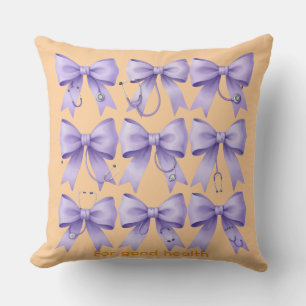 Pastel Lavender Nurse Bow Cushion