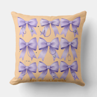 Pastel Lavender Nurse Bow Cushion